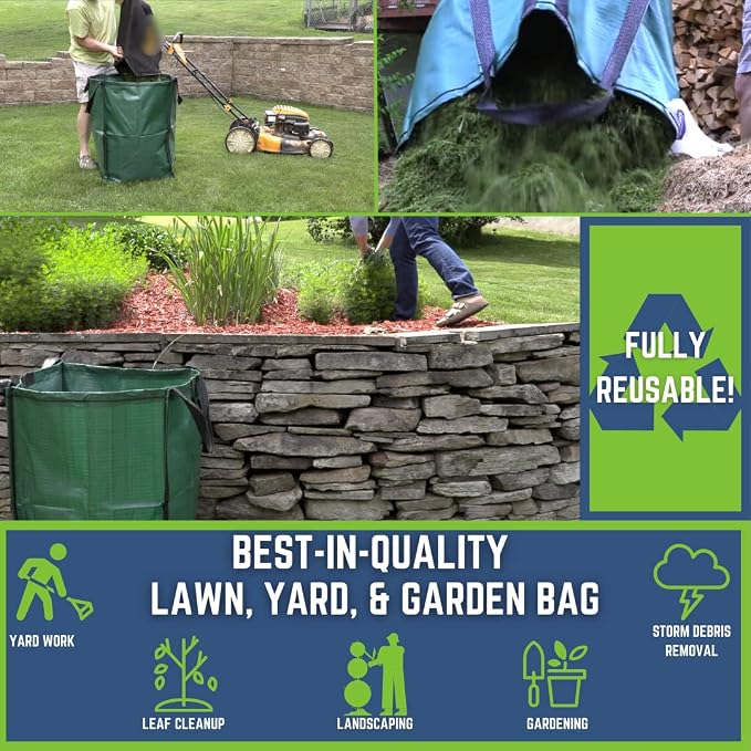 DURASACK Heavy Duty Home and Yard Waste Bag 48-Gallon Woven Polypropylene - Image 4