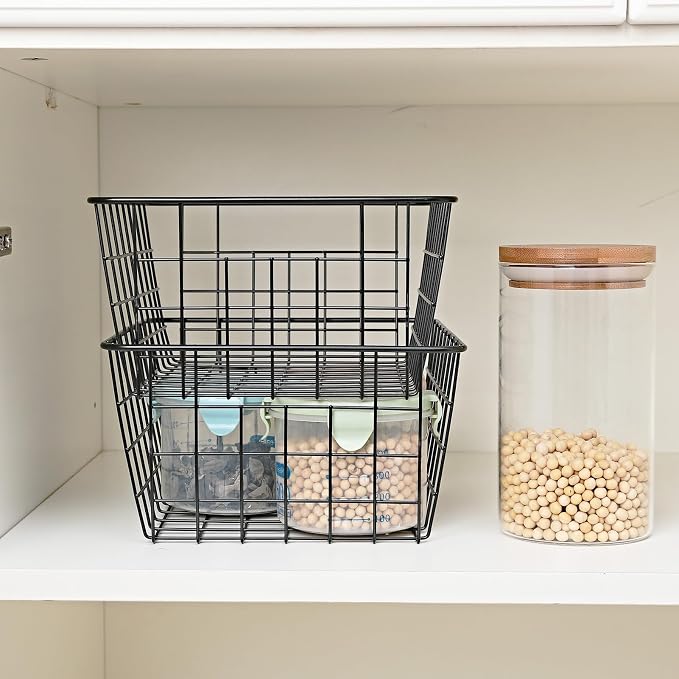 11" Upright Freezer Storage Baskets, Bathroom Organizing - Image 6