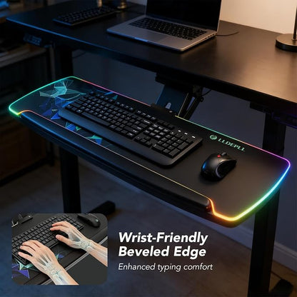 Keyboard Tray Under Desk with Storage Drawer, Height Adjustable Keyboard Tray - Image 8