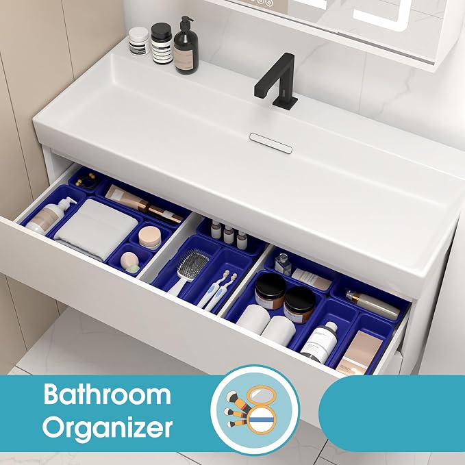 16 PCS Drawer Organizer Set, 4 Size Makeup Drawer Divider Organizer - Image 7