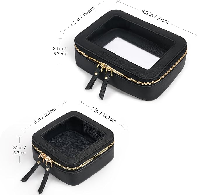 Prite Clear Makeup Bag Set for Women Portable Clear Makeup Bag Cute Waterproof - Image 2