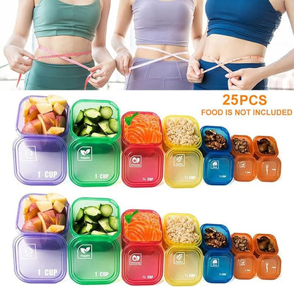 14pcs Portion Control Containers, Color & Icon Coded Meal Prep Kit - Image 8