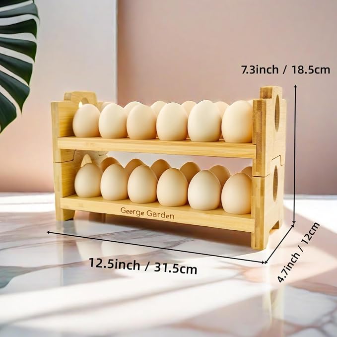 Bamboo Egg Holder Countertop - Image 2