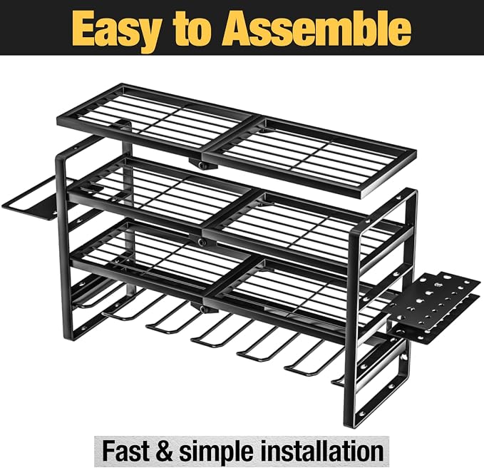 YYR 4 Layer Power Tool Organizer Wall Mount, Cordless Drill Hanger Storage Rack - Image 9