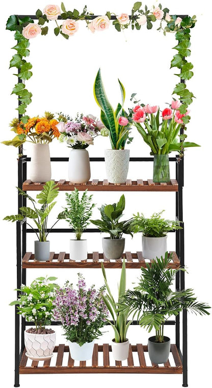 3 Tier Metal Plant Stand, Corner Flower Pot Holder Rack, Stair-Step Style by Unknown
