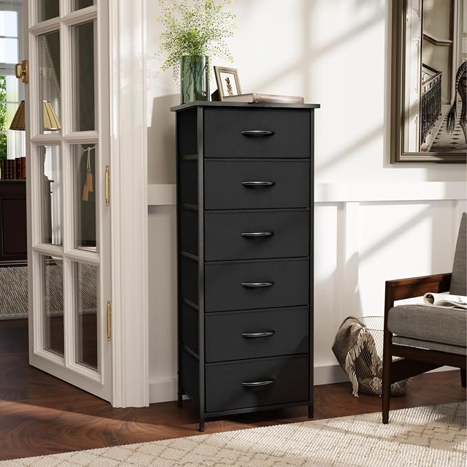 Tall 6-Drawer Fabric Dresser Tower - Image 2