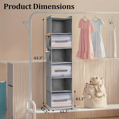 6-Shelf Hanging Closet Organizer - Image 3