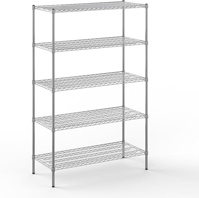 21" Deep x 48" Wide x 74" Height Wire Shelving Kit | 5-Tier | NSF Commercial by Regal+Altair