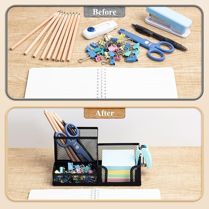 M&G Mesh Pen Holder Desk Organizers Pencil Holder - Image 3