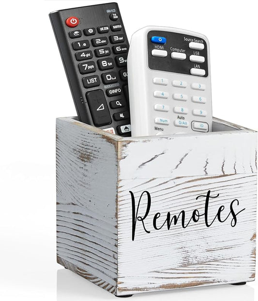 DRASTAR Remote Control Holder, Wood TV Remote Holder, Remote Storage Caddy by EnhanceYourDailyLife