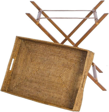 KOUBOO La Jolla Rattan Butler Tray - Image 2