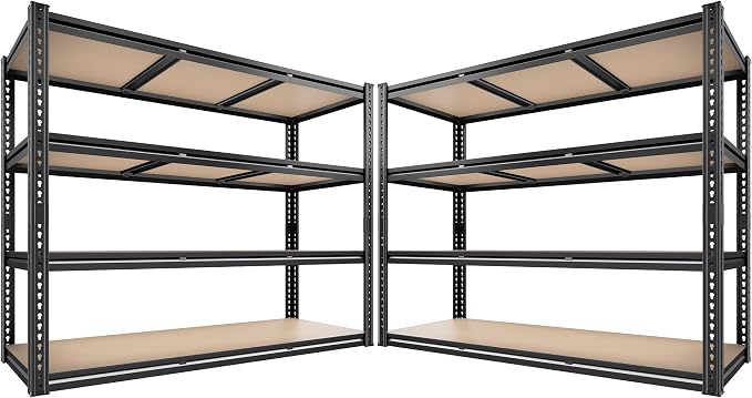 ROOMFAVE 48" W Garage Shelving 4-Tier Storage Shelves 2300LBS by RoomFave-organizeyourjoy