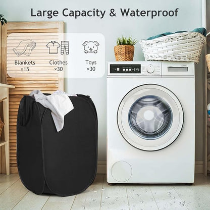 Upgraded Pop-up Laundry Hamper 2 Pack, 70L Laundry Basket - Image 7