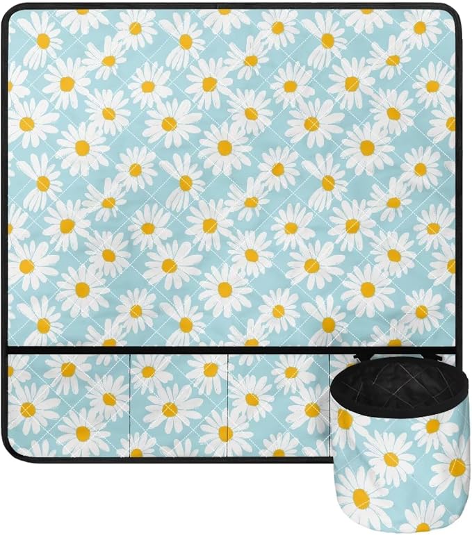 Daisy Print Sewing Machine Mat Non Slip Stitching Device Carrying Pad - Image 5