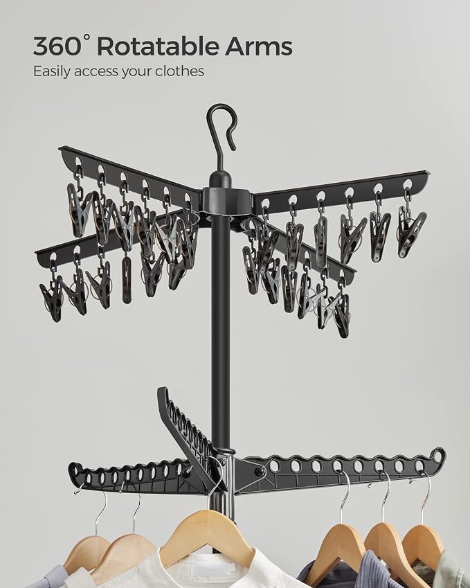 SONGMICS 2-Tier Clothes Drying Rack, 72-Inch Folding Laundry Drying Rack - Image 8