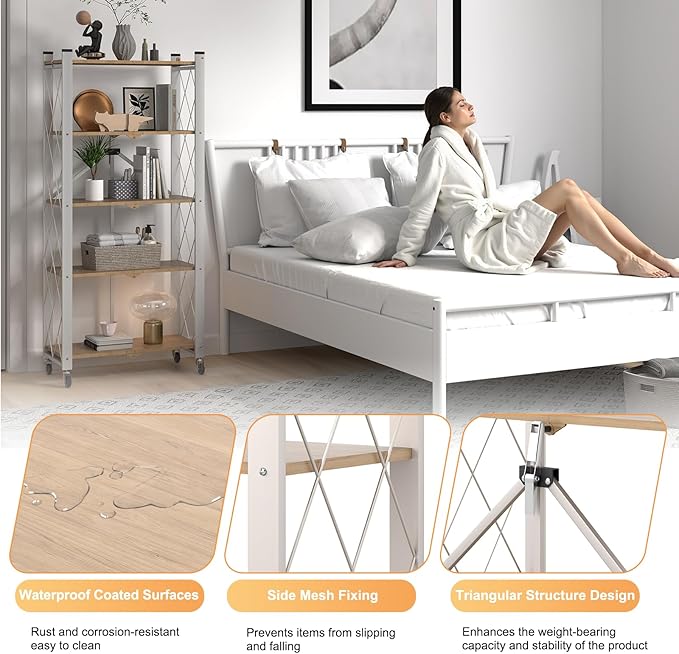 5-Tier Foldable Storage Shelves - Image 5