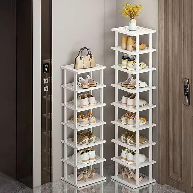 SAN HE 7-Tier Modern Bamboo Shoe Rack - Image 9
