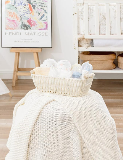 StorageWorks Round Paper Rope Woven Basket - Image 9