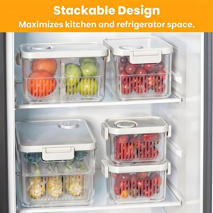 vacane Produce Saver, Fruit Storage Containers Produce Containers Berry - Image 4