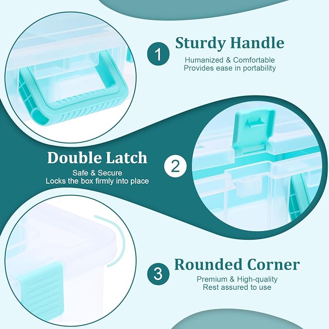 BTSKY Clear Plastic Dividing Storage Box - Image 9