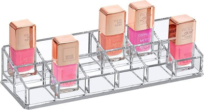 Amazing Abby - Glamour - 12-Slot Acrylic Nail Polish Organizer, Lipstick Holder by AmazingAbby