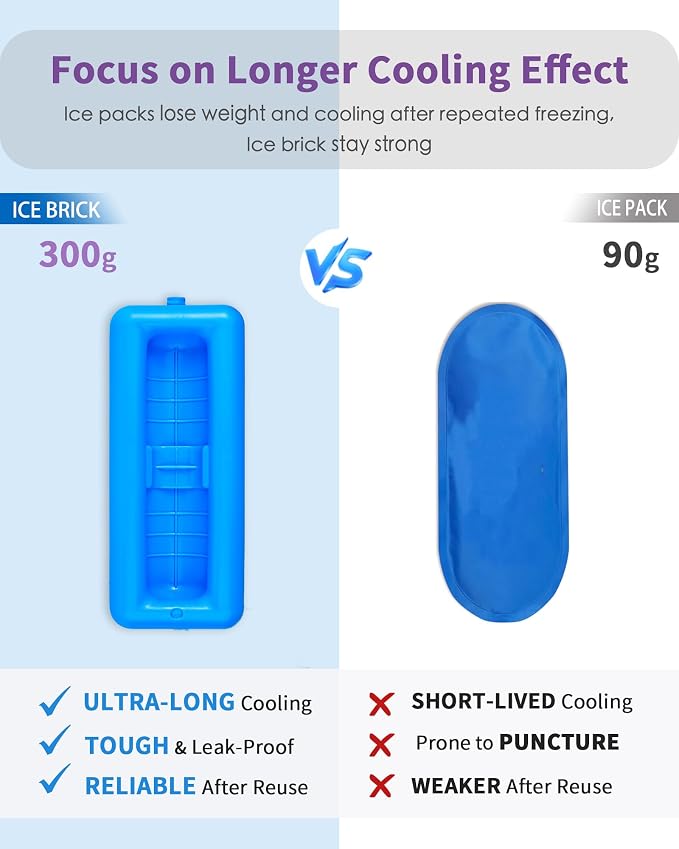 Insulin Vial Cooler Travel Case TSA Approved 300g Reusable Ice Brick Insulin - Image 2