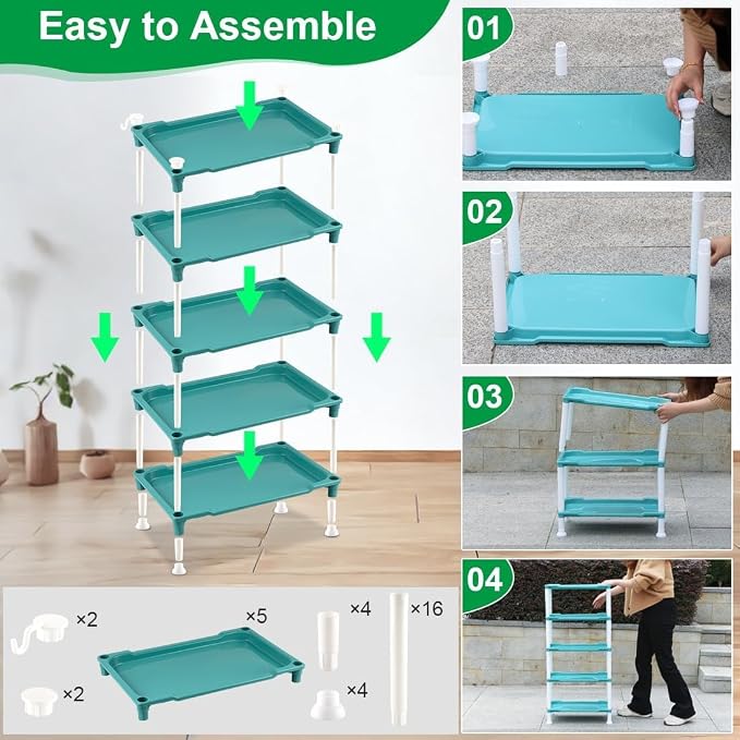 RooTrimmer 5-Tier Seed Starter Tray, Plant Stand Designed - Image 6