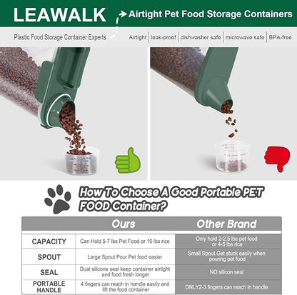 5-7Lbs Cat Dog Storage Container, Portable Pet Food Containers - Image 4