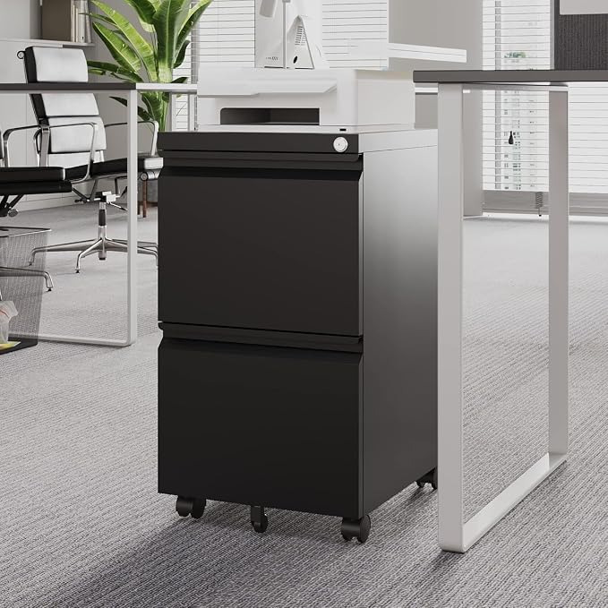 Letaya 2 Drawer Mobile File Cabinet - Image 9