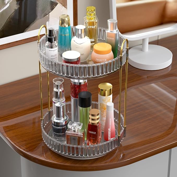 GTI 360°Rotating Makeup Organizer, 2 Tier Bathroom Counter Organizer, Large - Image 7