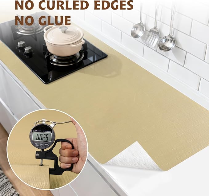 Shelf Liners for Kitchen Cabinets 11.8" W x 354.4" L, Non Adhesive Drawer Liner - Image 8