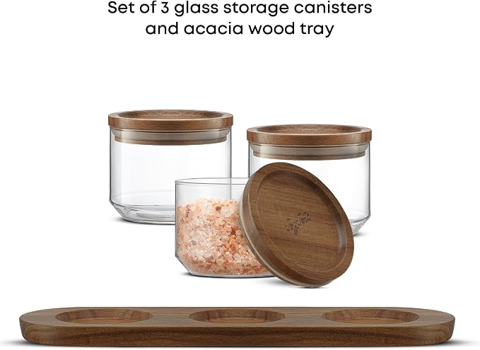 JoyJolt Holden 14oz Stackable Glass Storage Containers - Image 4