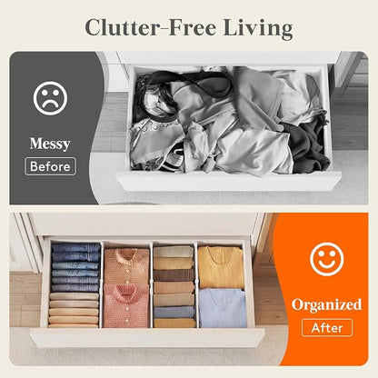 Lifewit 6" Tall Drawer Dividers, Adjustable Deep Drawer Organizer Clothes | 9 - Image 8