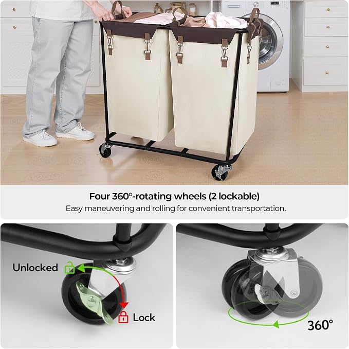 StorageWorks 280L Large Lanudry Hamper - Image 7
