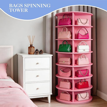 7-Tier Rotating Shoe Rack Tower, 360° Spinning Shoe Storage Organizer, Lazy - Image 5