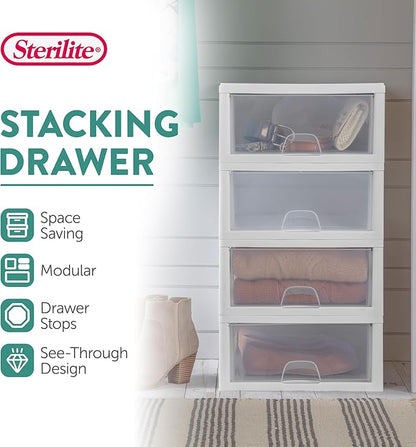Sterilite 12-Pack 16 Quart Stacking Drawer, Accessories, Craft Supplies - Image 4