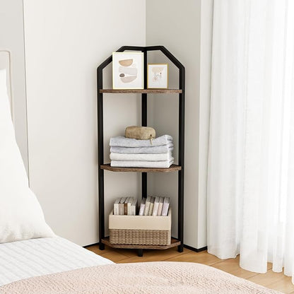 Fun Memories 3 Tier Corner Shelf, 40” Corner Shelf Stand, Corner Bookshelf - Image 6