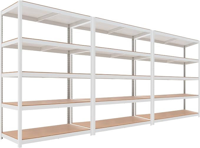 HOMEDANT House Lift-Beam White Boltless Heavy Duty Garage Storage Shelving by TheBestOrganizingSolution