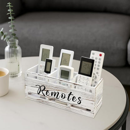 Remote Control Holder for Wall Bedside Organizer Wooden Remote Caddy Control - Image 8