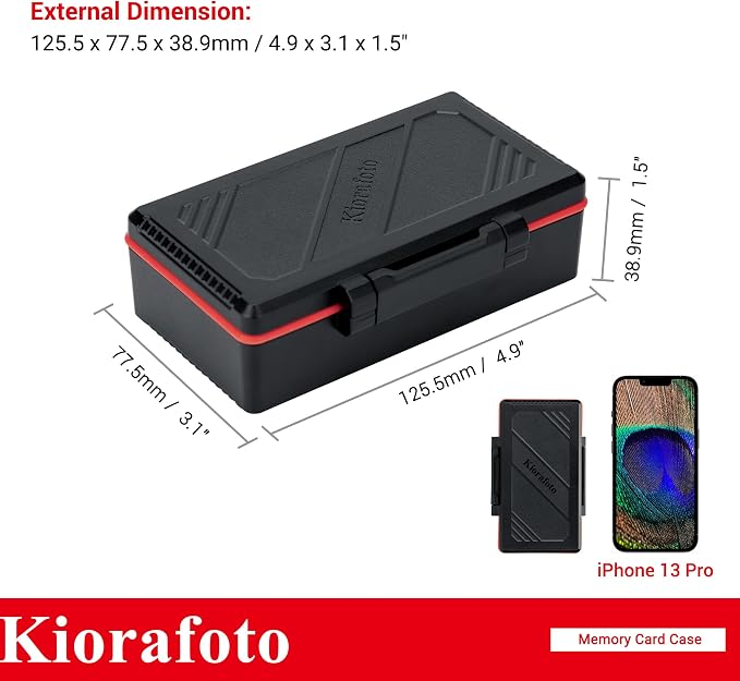 Kiorafoto 58 Slots TF Micro SD MSD Memory Card Case Holder Water-Resistant - Image 8
