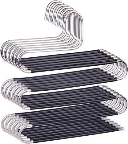 devesanter Hangers Space Save Non-Slip 6 Pack S-Shape Clothes Hangers Stainless by devesanter