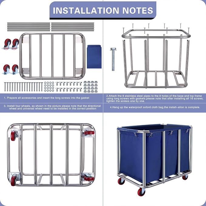 JJSMKCH Commercial Laundry Cart - Image 6