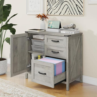3 Drawers Farmhouse File Cabinet - Image 3