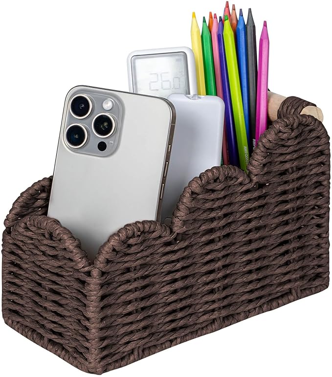 CubesLand Bedside Table Desk Organizer Caddy, Remote Pen&Pencil Holder Cup by CubesLand