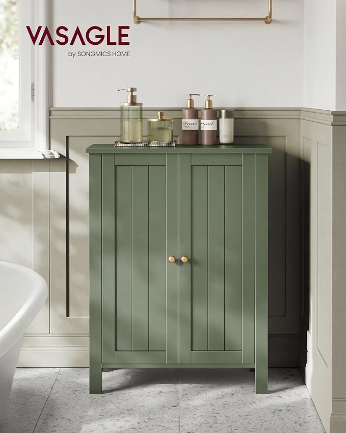 VASAGLE Bathroom Floor Storage Cabinet, Bathroom Storage Unit - Image 2
