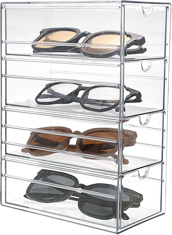 Hipiwe Plastic Drawer Organizer Clear Hair Accessories Organizer Box - Image 9