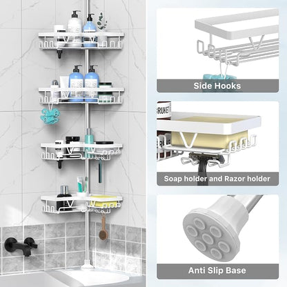DAOYA Shower Caddy Tension Pole Corner - Image 6