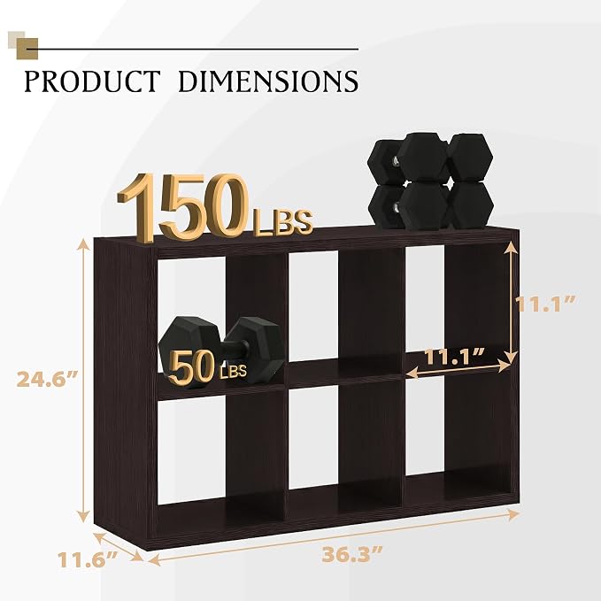 WannabeMyself【2026 Wooden Thick Frame】 6 Cube Storage Organizer - Image 2