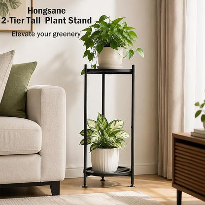 Plant Stand Indoor Outdoor, 2 Tier 30" Tall Metal Plant Stands, Heavy Duty - Image 2
