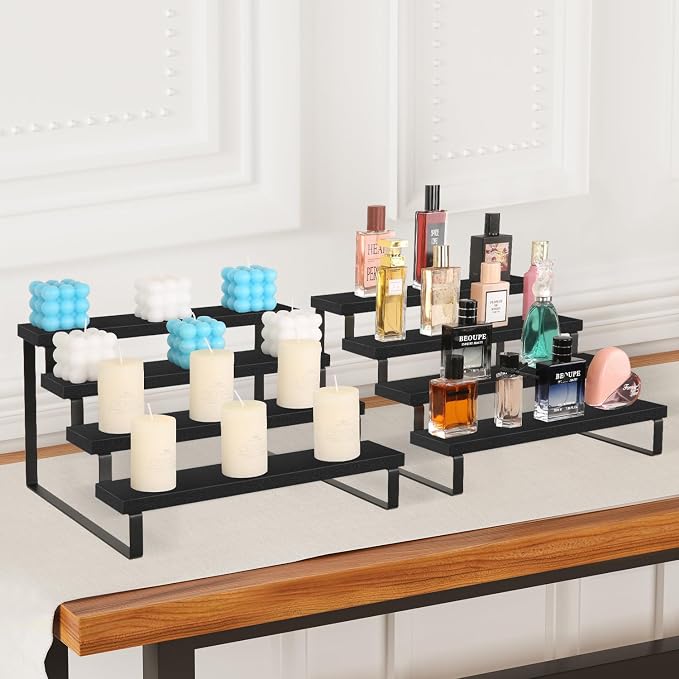 YINMIT Wooden Display Riser Stand, Tiered Perfume and Cologne Organizer Stand - Image 7